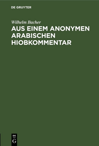 Aus einem anonymen arabischen Hiobkommentar