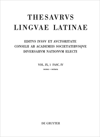 Thesaurus linguae Latinae. . / nemo – netura