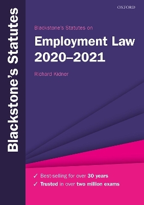 Blackstone's Statutes on Employment Law 2020-2021 - 
