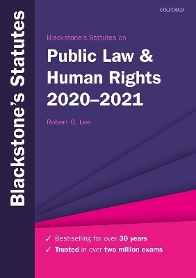 Blackstone's Statutes on Public Law & Human Rights 2020-2021 - 