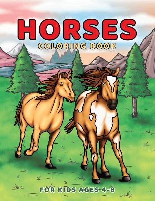 Horses Coloring Book for Kids Ages 4-8 - Golden Age Press