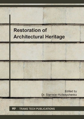 Restoration of Architectural Heritage - 