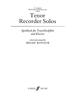 Tenor Recorder Solos