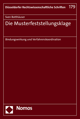 Die Musterfeststellungsklage - Sven Botth&auml;user