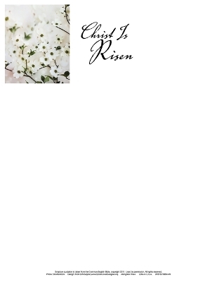 Christ Is Risen Dogwood Easter Letterhead (Pkg of 50)
