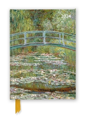Claude Monet: Bridge over a Pond of Waterlilies 2024 Luxury Diary - Page to View with Notes