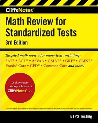 Cliffsnotes Math Review for Standardized Tests 3rd Edition -  BTPS Testing