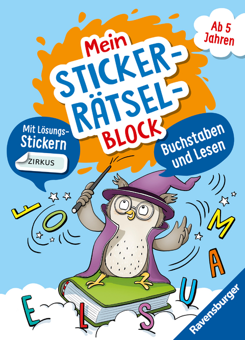 Mein Stickerr&auml;tselblock: Buchstaben und Lesen - Kirstin Jebautzke