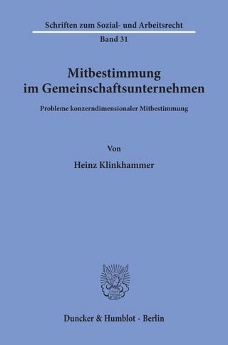 Mitbestimmung im Gemeinschaftsunternehmen.