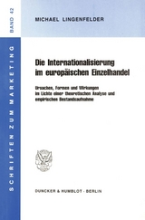 Die Internationalisierung im europ&auml;ischen Einzelhandel. - Michael Lingenfelder
