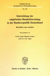 Entwicklung der empirischen Handelsforschung in der Bundesrepublik Deutschland. - 