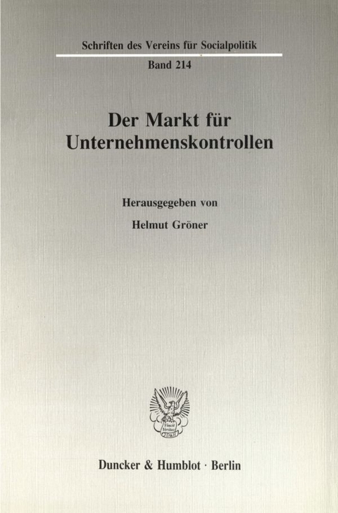 Der Markt f&uuml;r Unternehmenskontrollen. - 
