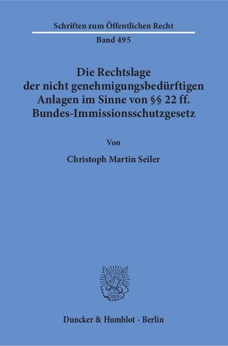 Die Rechtslage der nicht genehmigungsbedürftigen Anlagen im Sinne von §§ 22 ff. Bundes-Immissionsschutzgesetz.