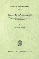 St&auml;nderechte im Verfassungsstaat, - Gerfried Engelberg