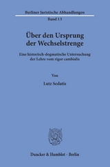 &Uuml;ber den Ursprung der Wechselstrenge. - Lutz Sedatis