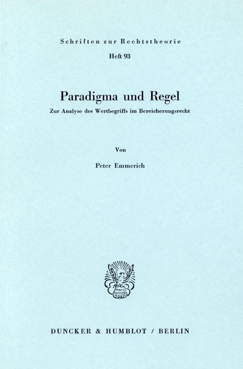 Paradigma und Regel. - Peter Emmerich