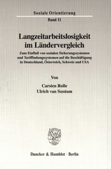 Langzeitarbeitslosigkeit im L&auml;ndervergleich. - Carsten Rolle, Ulrich van Suntum