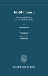 Institutionen. - Rudolph Sohm