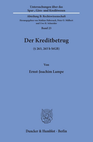 Der Kreditbetrug (§ 263, 265 b StGB).