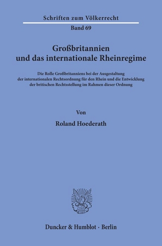 Großbritannien und das internationale Rheinregime.