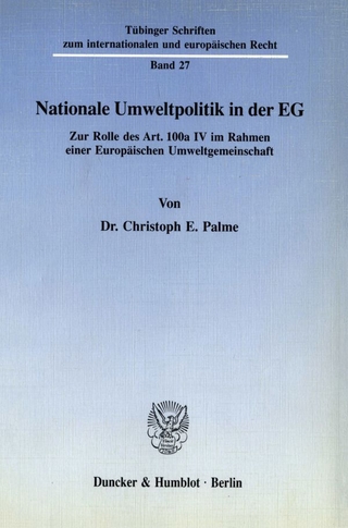 Nationale Umweltpolitik in der EG.