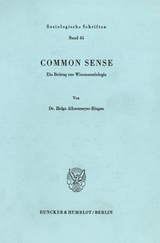 Common Sense. - Helga Albersmeyer-Bingen
