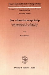 Das Alimentationsprinzip. - Beate Thiemer