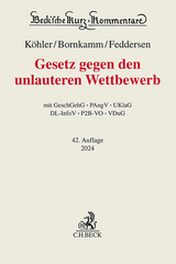 Gesetz gegen den unlauteren Wettbewerb - Köhler, Helmut; Bornkamm, Joachim; Feddersen, Jörn; Alexander, Christian; Scherer, Inge; Baumbach, Adolf; Hefermehl, Wolfgang