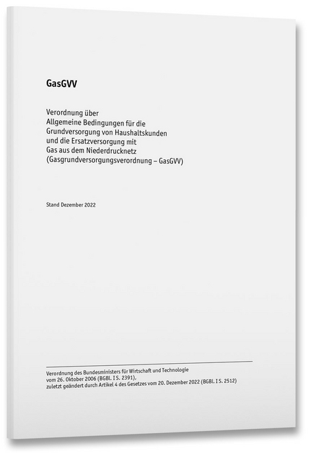 GasGVV &ndash; Gasgrundversorgungsverordnung