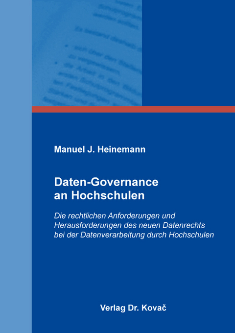 Daten-Governance an Hochschulen - Manuel J. Heinemann