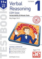 11+ Verbal Reasoning Year 5-7 CEM Style Testbook 1 - Curran, Stephen C.; MacKay, Katrina; Richardson, Andrea F.
