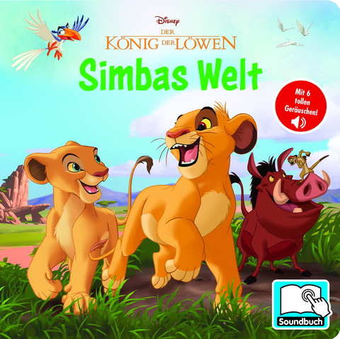 Disney Der K&ouml;nig der L&ouml;wen - Simbas Welt - Pappbilderbuch mit 6 integrierten Sounds - Soundbuch f&uuml;r Kinder ab 18 Monaten - 
