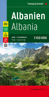 Albanien, Straßen- und Freizeitkarte 1:150.000, freytag & berndt - 