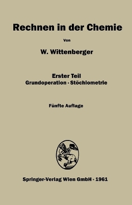 Rechnen in der Chemie - Walter Wittenberger