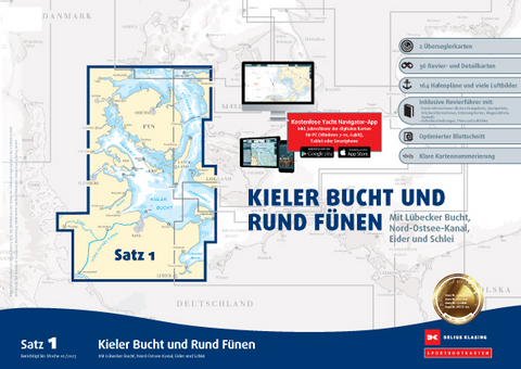 Sportbootkarten Satz 1: Kieler Bucht und Rund F&uuml;nen (Ausgabe 2023)