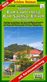 Wander- und Radwanderkarte S&uuml;dharz, Bad Lauterberg, Bad Sachsa, Ellrich und Umgebung