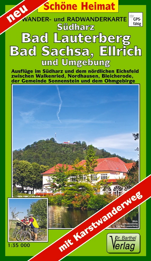 Wander- und Radwanderkarte S&uuml;dharz, Bad Lauterberg, Bad Sachsa, Ellrich und Umgebung