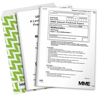 A Level Maths Predicted Papers 2023 - Edexcel - 1 Pack - MME Revise