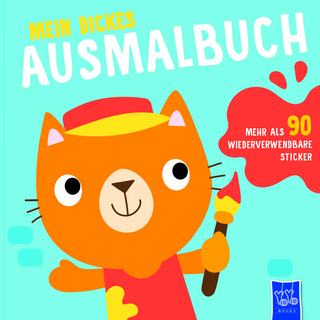 Mein dickes Ausmalbuch (Cover blau - Katze), m. 96 Beilage