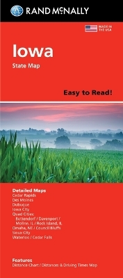 Rand McNally Easy to Read Folded Map: Iowa State Map