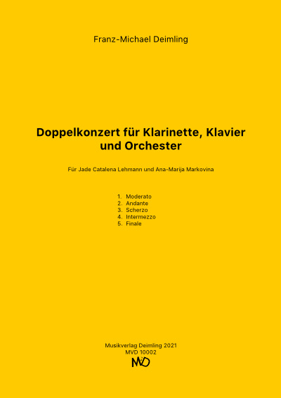 Doppelkonzert f&uuml;r Klarinette, Klavier und Orchester - 
