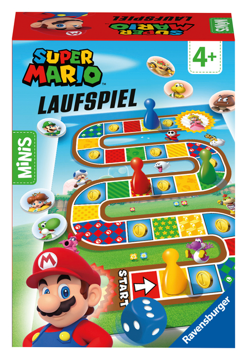 Ravensburger Minis Spiel 24569 - Super Mario Laufspiel. W&uuml;rfellaufspiel f&uuml;r Kinder ab 4 Jahren
