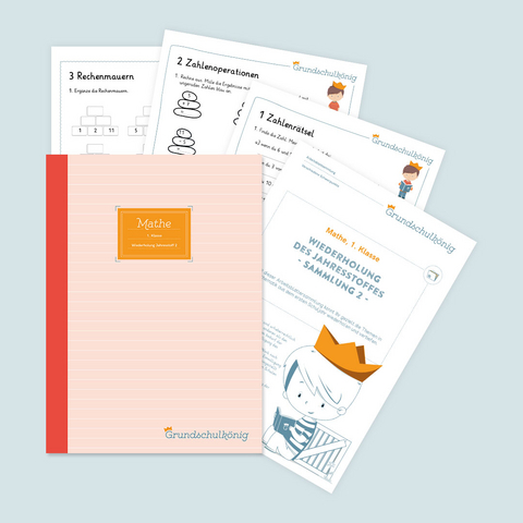 Grundschule - Mathe, 1. Klasse: Wiederholung des Jahresstoffs - Teil 2 - Anja Mahl, Manuela Winter