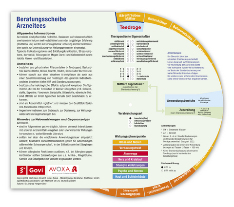 Beratungsscheibe Arzneitees - Andrea Hergenr&ouml;ther