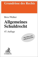 Allgemeines Schuldrecht - Brox, Hans; Walker, Wolf-Dietrich
