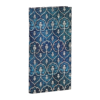 Blue Velvet Slim Lined Journal (Elastic Band Closure)