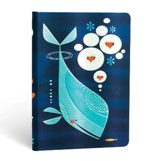 Whale and Friend Unlined Hardcover Journal