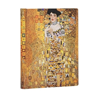 Klimt’s 100th Anniversary – Portrait of Adele Midi Lined Hardcover Journal (Elastic Band Closure)