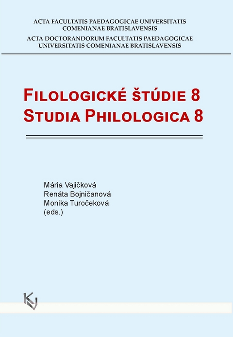 Filologick&eacute; &scaron;t&uacute;die 8 - 