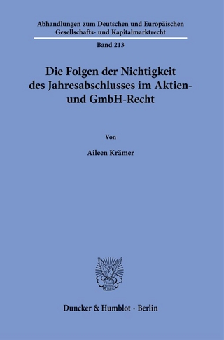 Die Folgen der Nichtigkeit des Jahresabschlusses im Aktien- und GmbH-Recht.